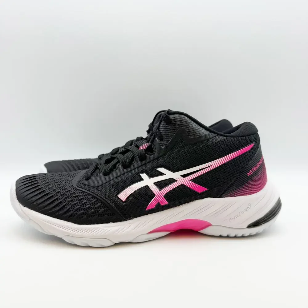 ASICS Womens Netburner Ballistic Ff Mt 3 Volleyball Shoes US 7 Black Pink NWOB